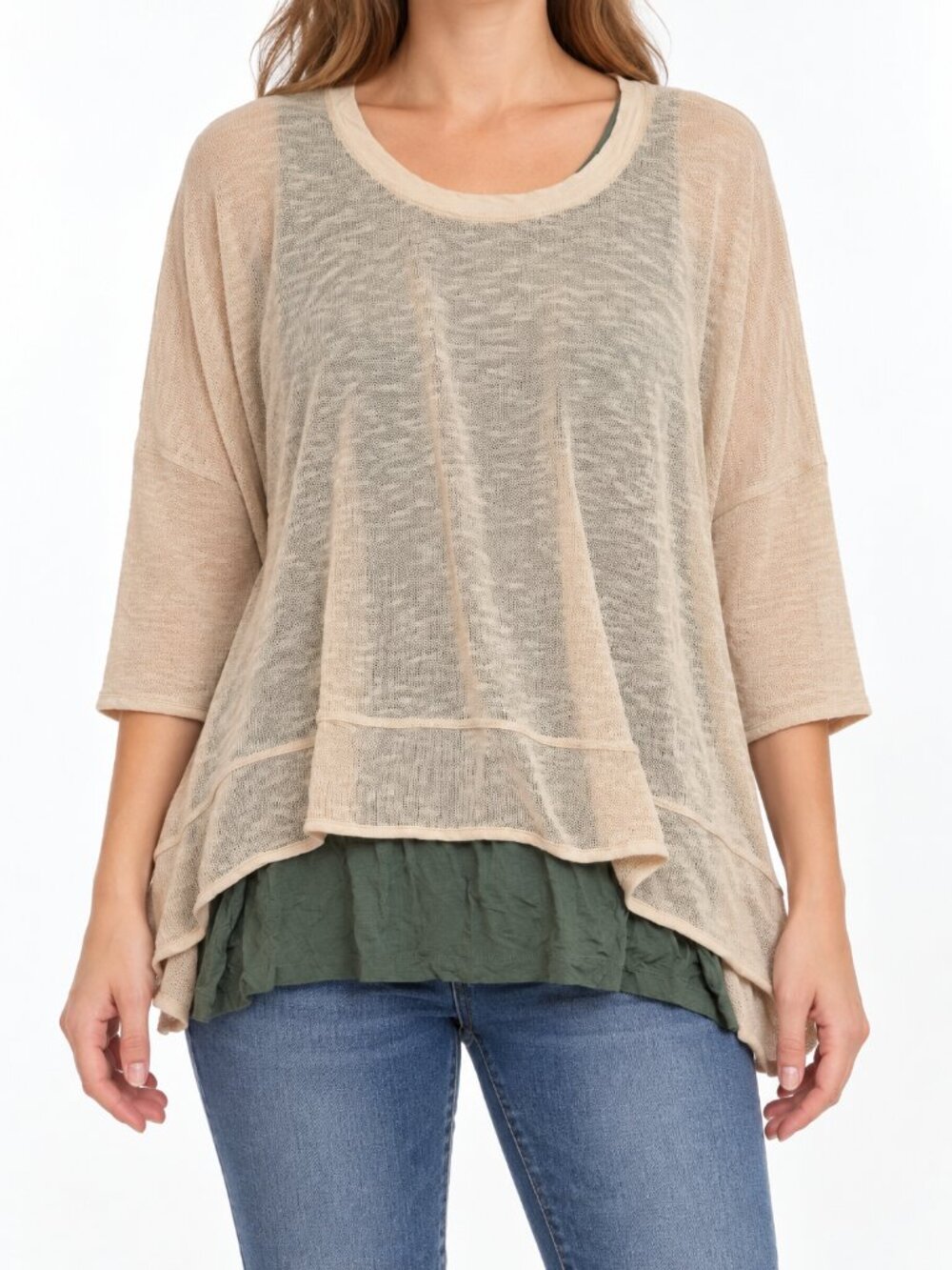 Serena Williams Signature Statement Layered Knit Top Size 1X